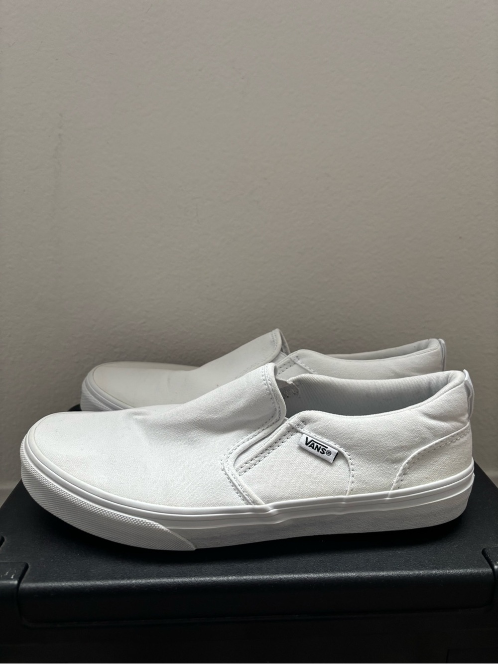 Vans Women's Slip-On Canvas Sneakers - White
